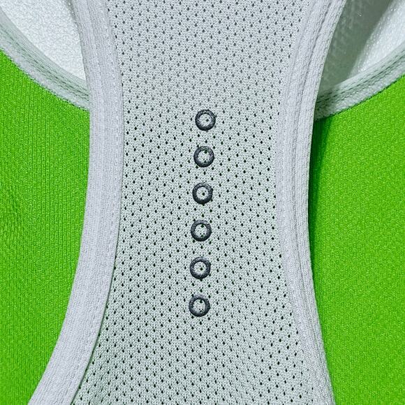 Womens Nike Dri-fit Tank Top Bright Green Nike Logo Workout Running Womens Sz XS - Picture 4 of 8